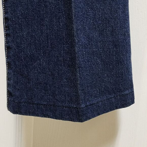 Lands End Jeans Womens 6 Blue Denim Bootcut Stretch Flat Hemmed Western Cowgirl - Picture 6 of 10